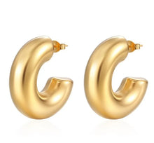 Load image into Gallery viewer, Chubby Gold Hoops
