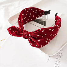 Load image into Gallery viewer, Polka Dot Knotted Headband
