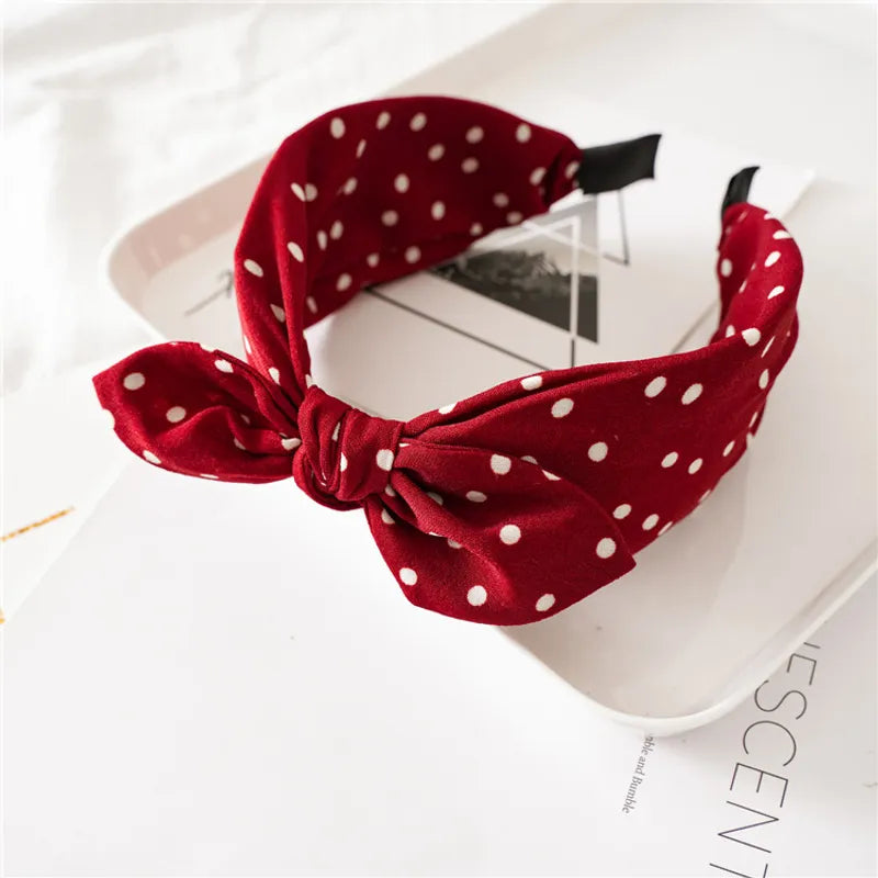 Polka Dot Knotted Headband