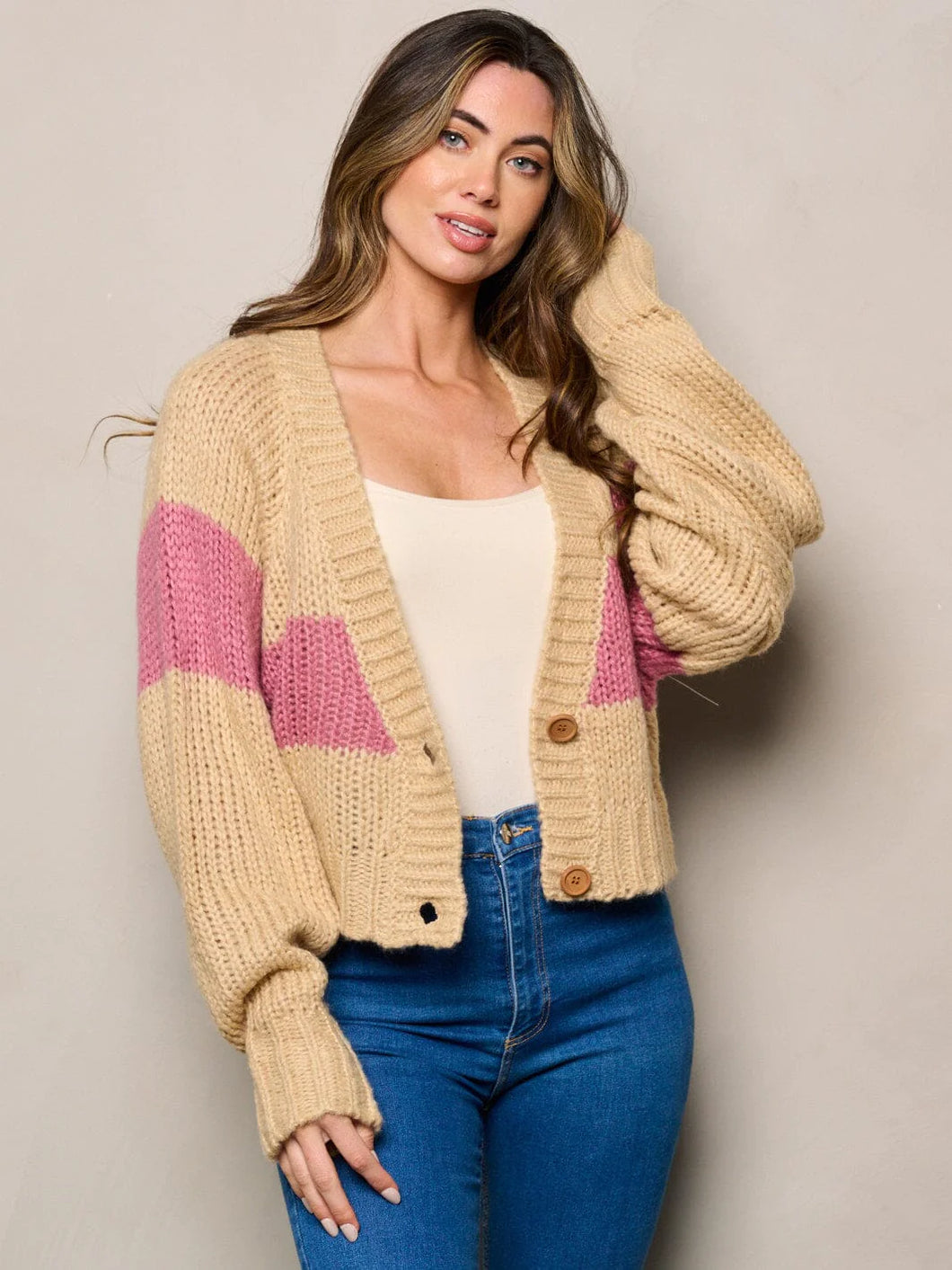 Britney Colorblock Cardigan