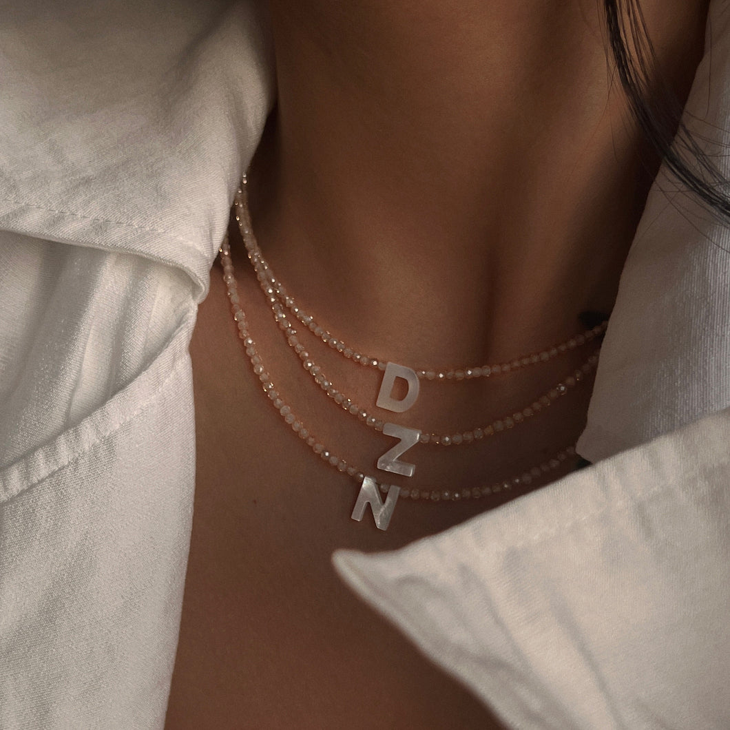 Beaded Initial Necklace