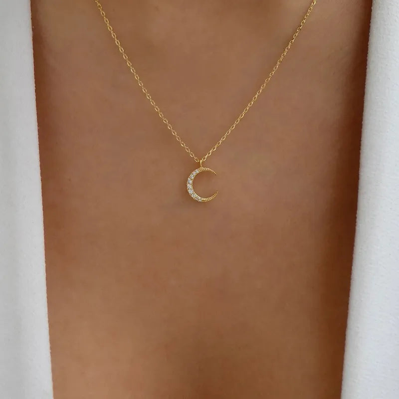 Over The Moon Pendant Necklace