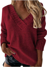 Load image into Gallery viewer, Vivie V Neck Sweater
