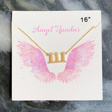 Load image into Gallery viewer, Pave Angel Number Necklace
