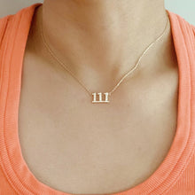 Load image into Gallery viewer, Pave Angel Number Necklace
