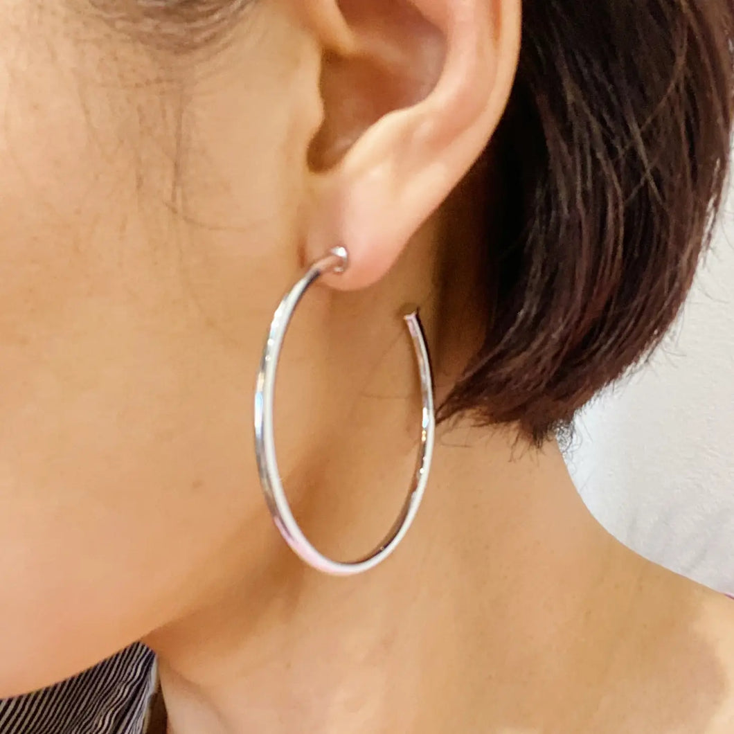 Brilliant Silver Hoops